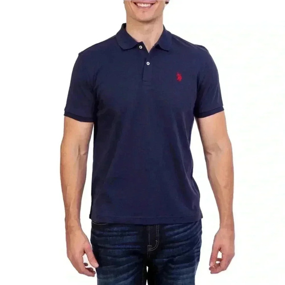 U.S. Polo Assn. Navy Blue Polo 100% Cotton Mens Size 2XL - Picture 1 of 4